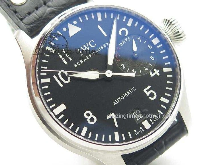 MIROTIME 0401 Timeless Big Pilot Real PR IW500901 ZF 1:1 Best Edition On Black Leather Strap A 7340
